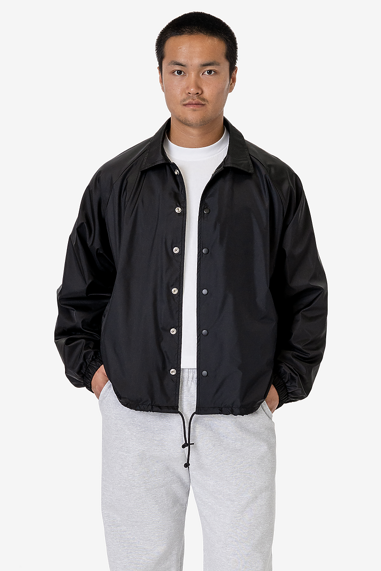 Nylon Raglan Coaches Jacket Black